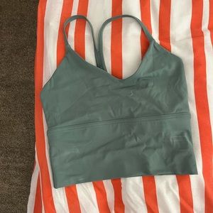 Teal workout crop top
